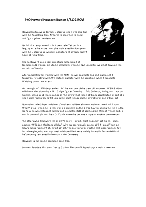 A preview of a PDF biography for Burton, Howard Houston